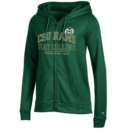 Green Women's Colorado State Champion Full Zip Fleece