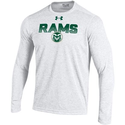 White Colorado State Rams Under Armour Long Sleeve Tee