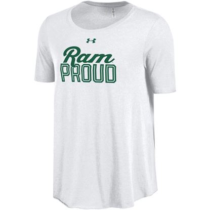 Women's White Ram Proud Colorado State Under Armour Shirt