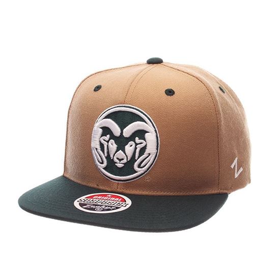  Khaki and Green Colorado State University Zephyr Snapback