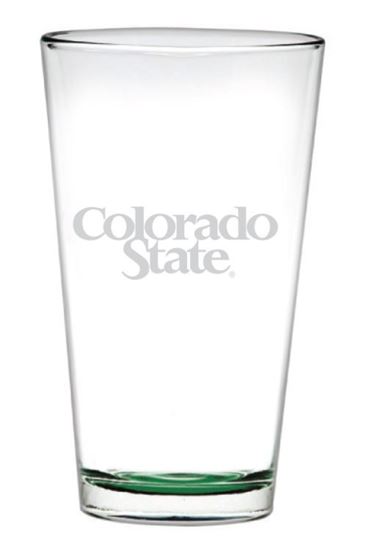 16 OZ Colorado State University Glow Glass